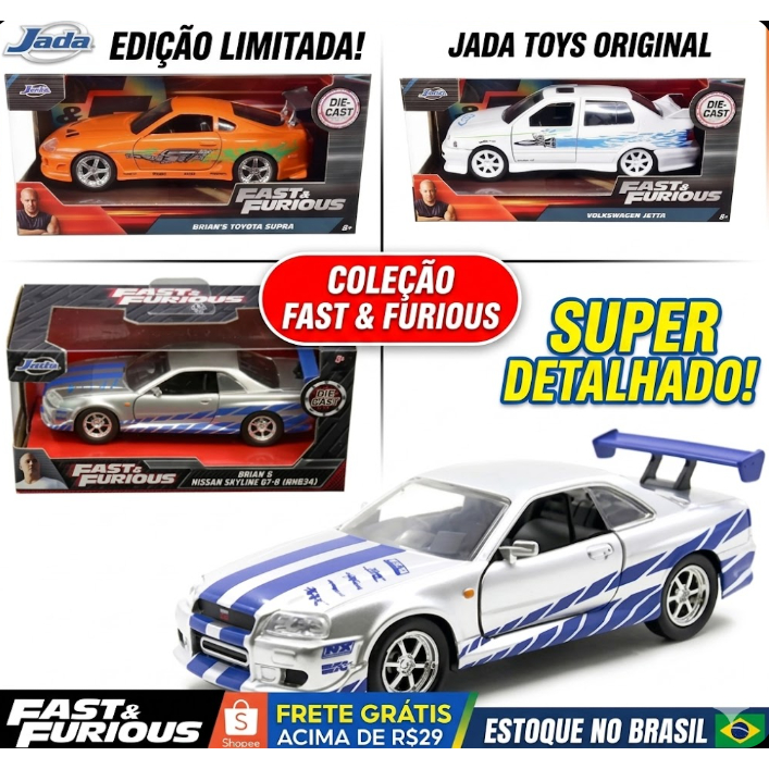 Miniatura carros Velozes e Furiosos na caixa 1/32 jada original modelos miniatura especial