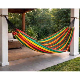 Rede De Descanso Nylon Dormir Relaxar  Colorida Confortável Reforçada Praia Amazonas