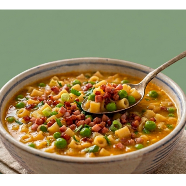 "Sopa De Ervilha Com Bacon Bits E Macarrão Padre Nosso Artesanal - 250g 500g 1kg - Greenbull"