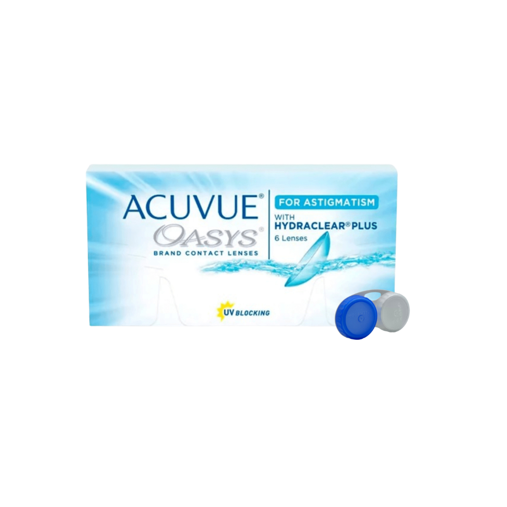 Lente Contato Acuvue Oasys Tórica Corretiva Astigmatismo 1 Caixa + Estojo Brinde / Informar os graus desejados no chat