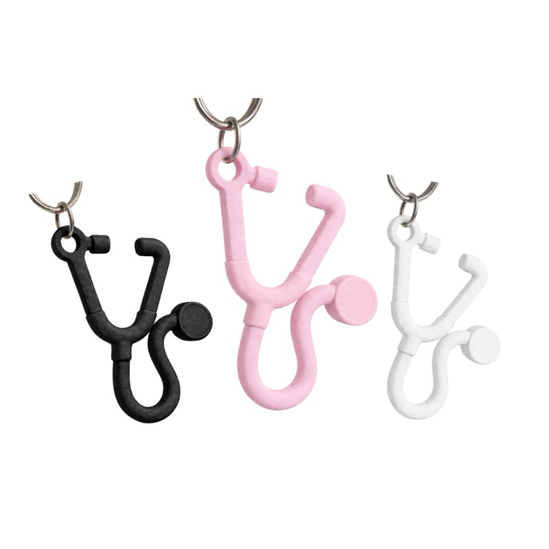 Chaveiro Estetoscopio Unidade ou Kit Colorido Profissões Saúde Enfermagem Medicina Atacado