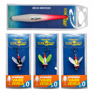 Boia De Arremesso + 3 Spinner Varejeira Nº0 - Isca Deconto em Oferta na Shopee