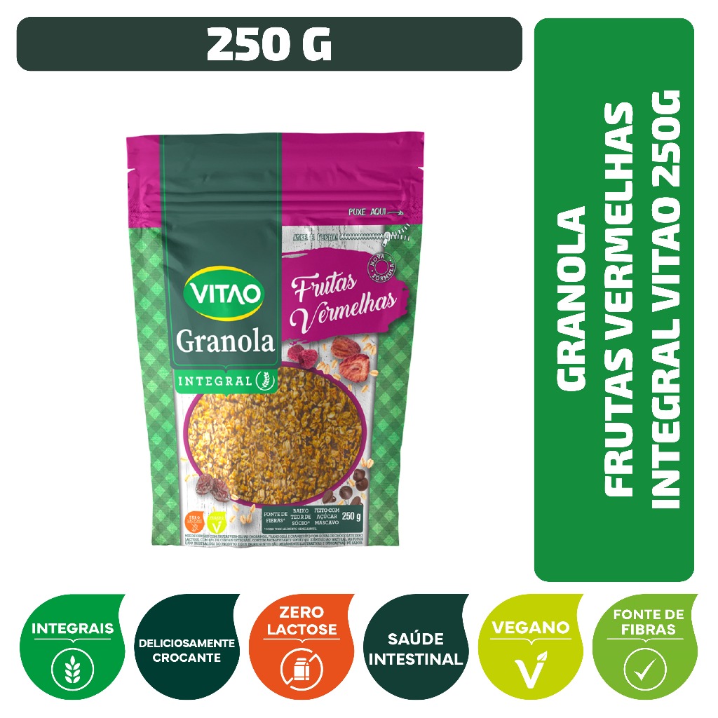 Granola Frutas Vermelhas Integral Vitao 250 g