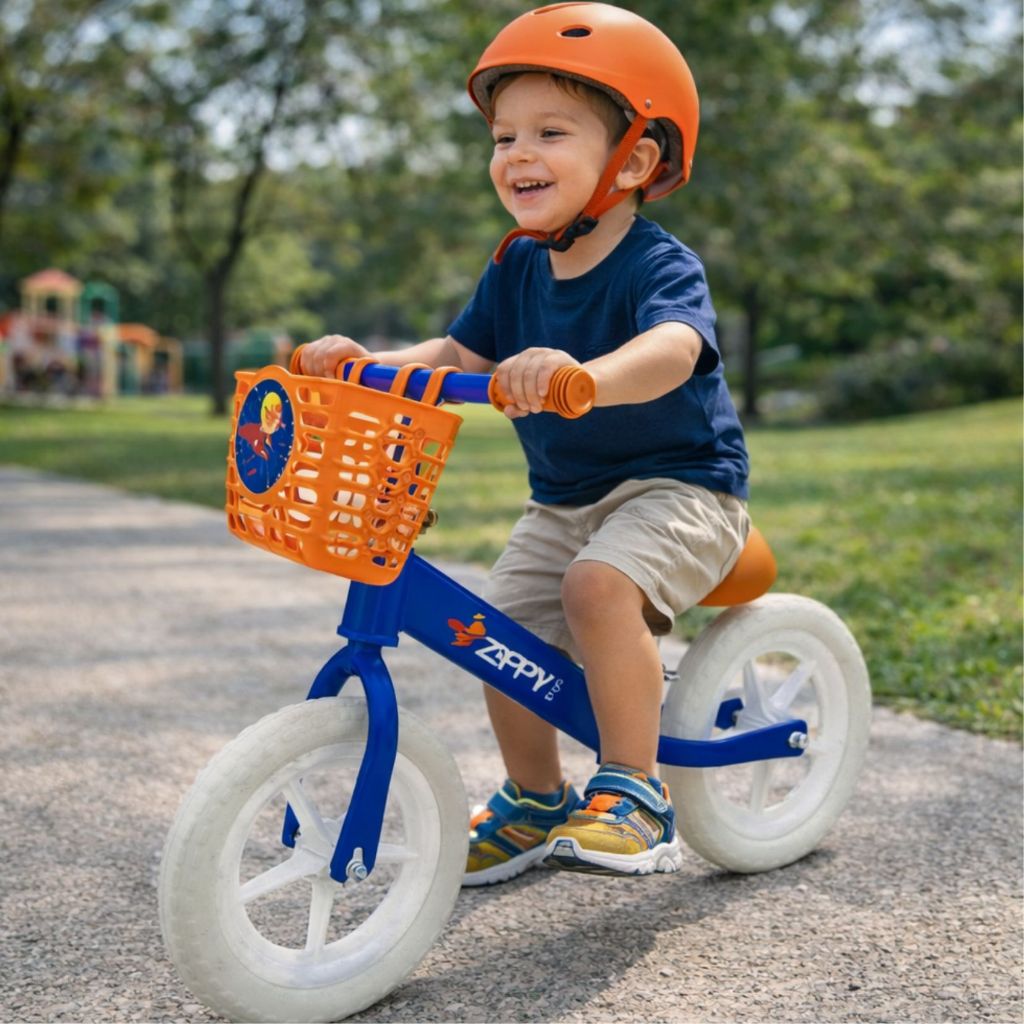 Bicicleta Equilíbrio Infantil Sem Pedal Aro 12 Com Cestinha Balance Bike Andador Criança Até 5 Anos Pneu Eva Leve Segura