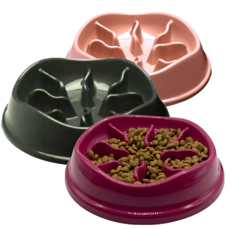 Comedouro Lento Pet Anti Ansiedade 350ml Cães e Gatos Tigela Interativa Anti Engasgo