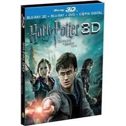 Blu-ray 3D + Blu-ray + DVD + Copia digital - Harry Potter 3D e as reliquias da morte parte 2 - Novo lacrado no plastico