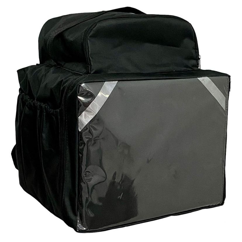Mochila Bag COM ISOPOR LAMINADO PRETA , VERMELHA Pizza Motoboy Delivery 45 litros Completa