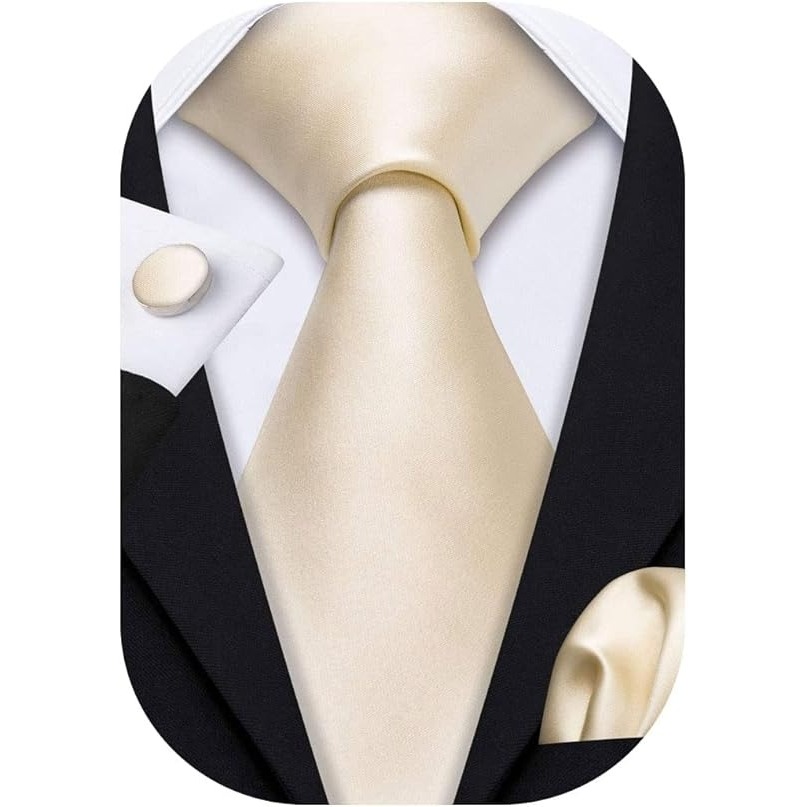 HISDERN Gravata Masculina Social Noivo Padrinho Casamento Cetim Liso