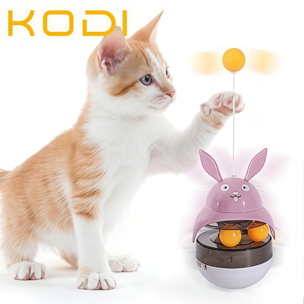 Comedouro Brinquedo Interativo Para Pets Porta Petisco Ração Dispenser Reduz Estresse -Z5