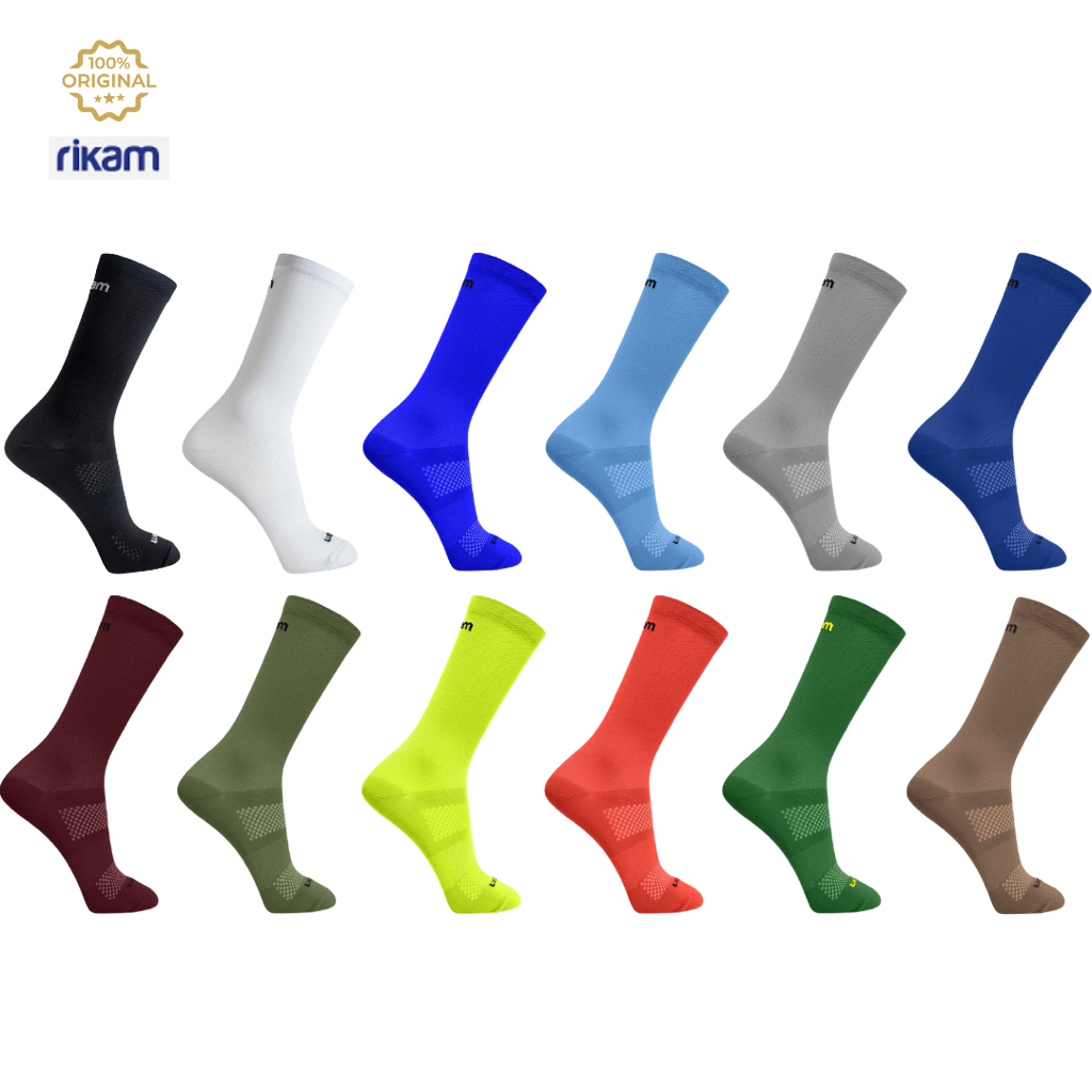 Meia Bike Masculins Alta Qualidade Corrida Ciclismo Performance Cores- Rikam (Linha Premium) em Oferta na Shopee
