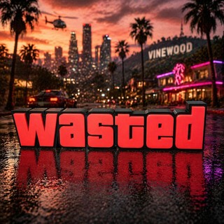 Placa  GTA Wasted 3D Gamer Letreiro – Decoração Geek Setup | Estilo Grand Theft Auto