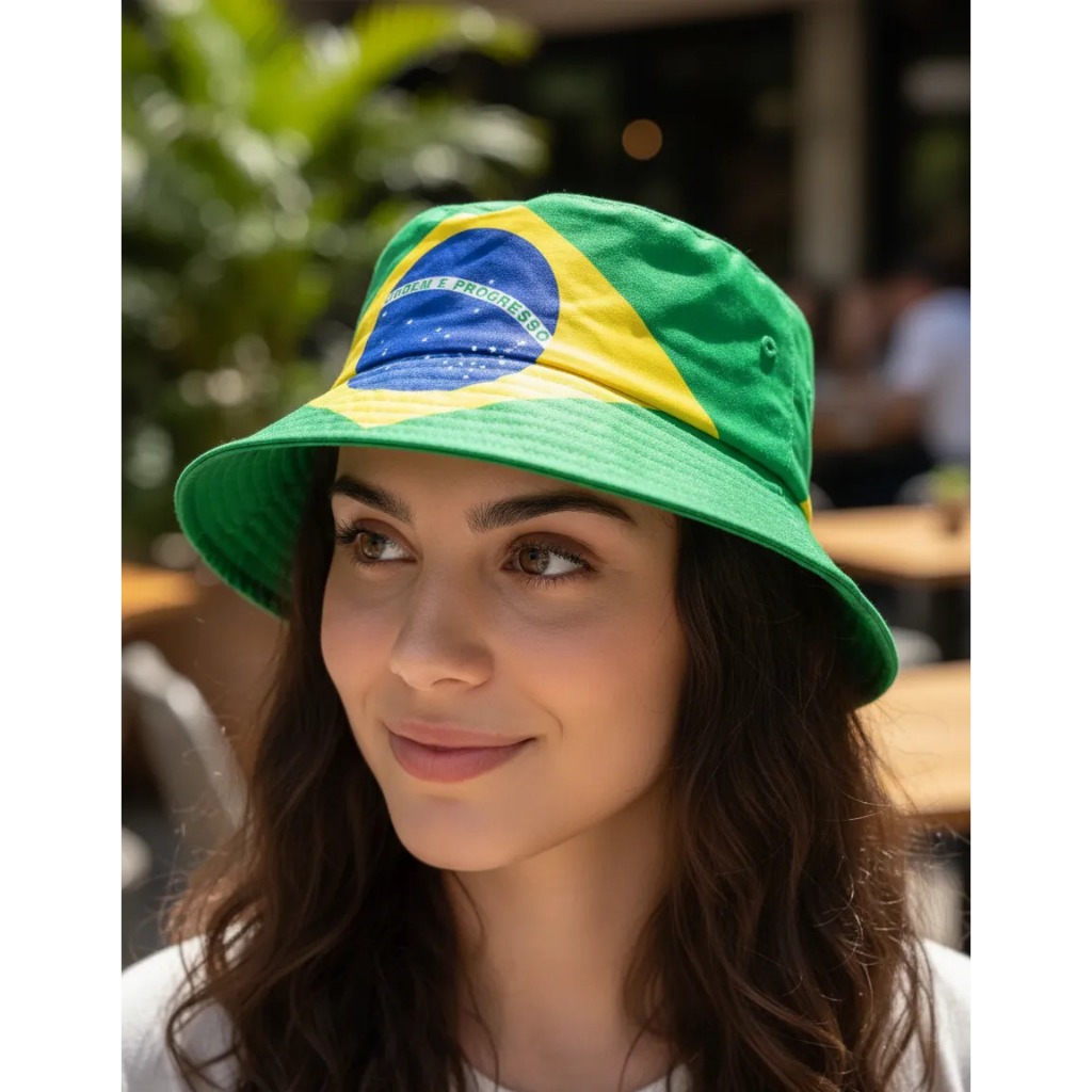 Chapeu Torcedor Cata Ovo Brasil Copa Do Mundo 2026 Bandeira