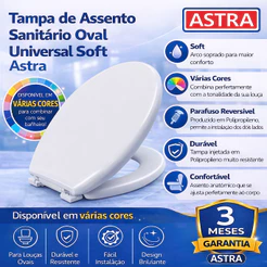 Tampa de Assento sanitário Oval Universal Soft Astra