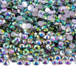 400pçs 3mm 2mm Strass Acrílico Chaton Furtacor Cristal AB