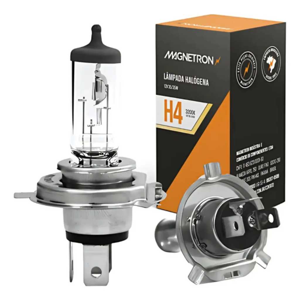 Lâmpada Farol Moto Cg Titan Ybr Riva Factor H4 35/35w Halógena Original Magnetron em Oferta na Shopee