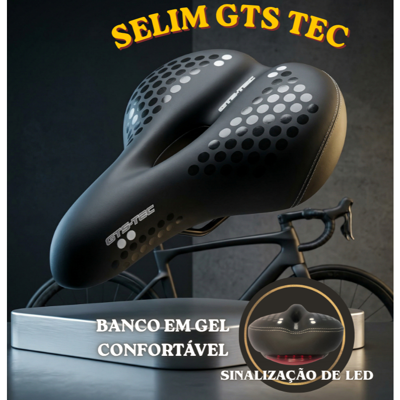 BANCO SELIM GTS TECH GEL CONFORTAVEL LARGO TOP LED SEGURANÇA