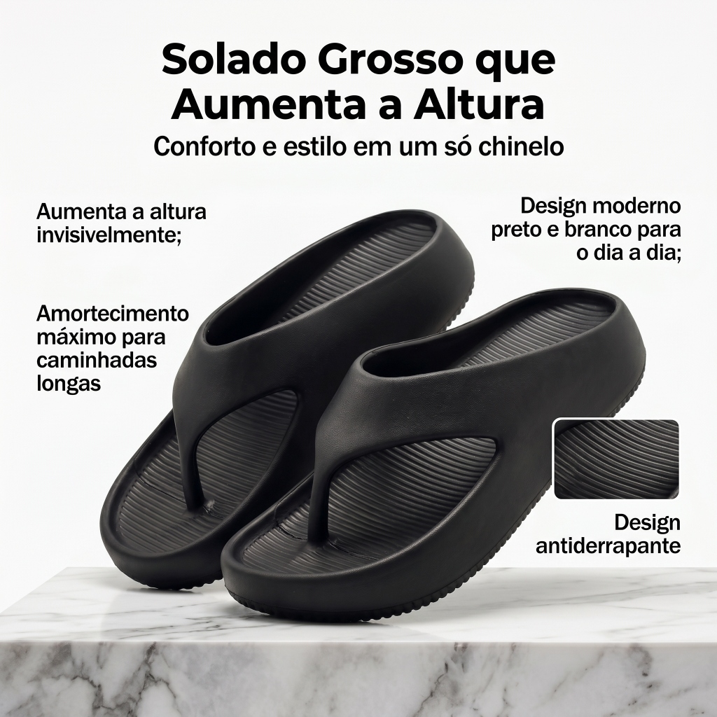 Chinelo Nuvem Slide Feminino Confortável - Lindo, Anatômico, Leve, Antiderrapante, Cores Variadas