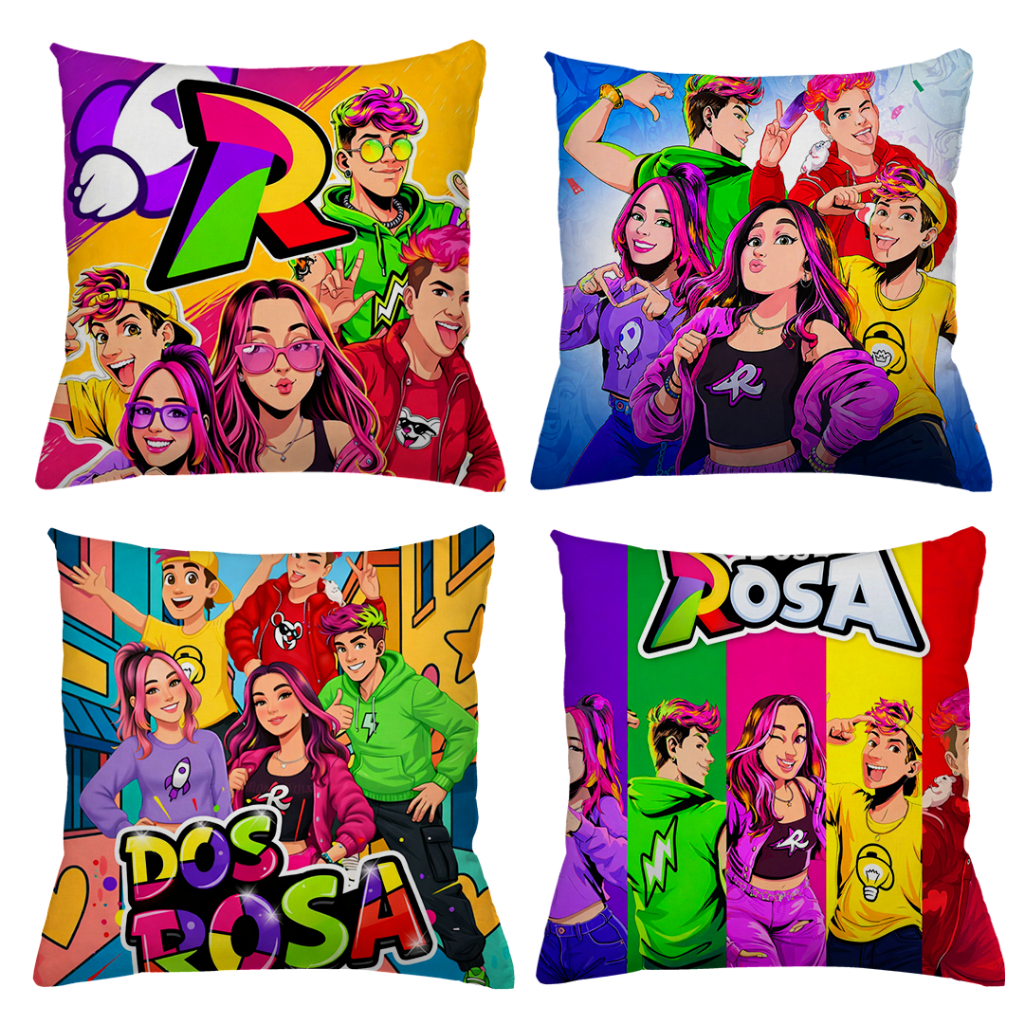 KIT 4 CAPAS DE ALMOFADA DOS ROSA EMILLY VICK TAMANHO 45X45