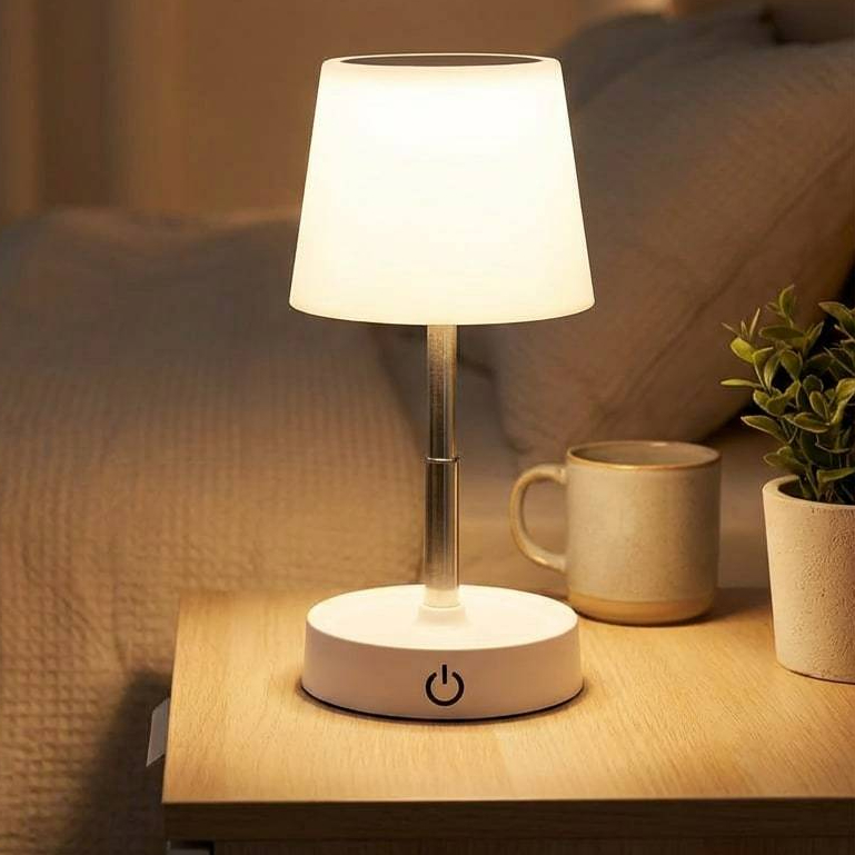 Luminária Abajur Mesa Recarregável Touch Luz LED Haste Flexível