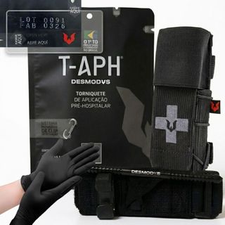 Torniquete Desmodus com Porta Torniquete Desmodus Preto Nacional APH Resgate Sistema Molle