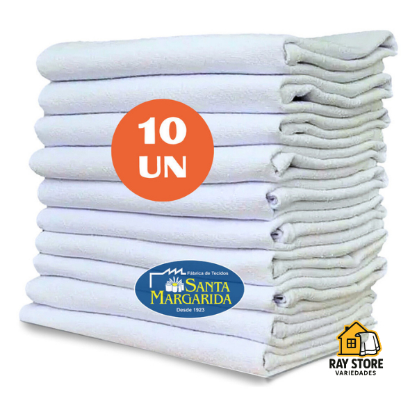 Kit 10 Pano de Prato Alvejados Grande Pé Galinha Liso Santa Margarida Legitimo em Oferta na Shopee