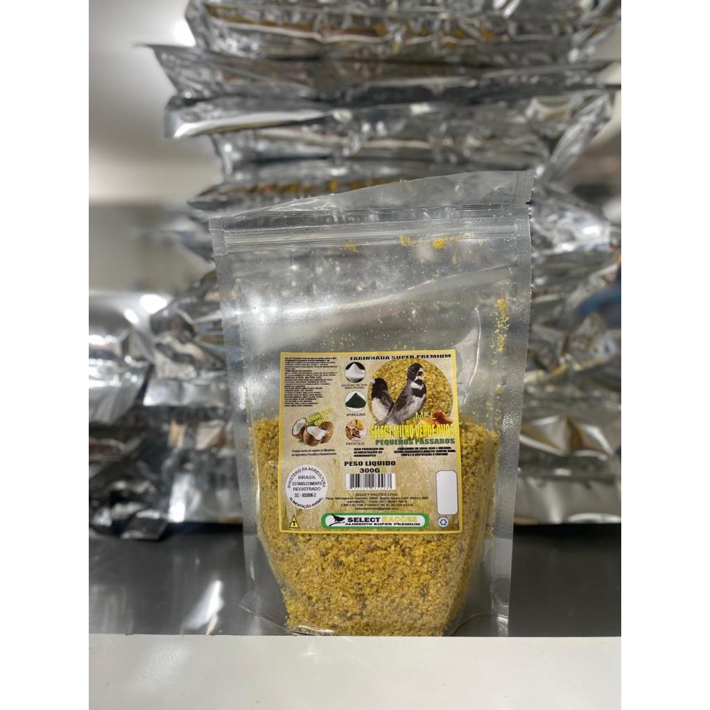 Farinhada Select para Pequenos Pássaros Milho Verde Ovos e Mel Nutritiva