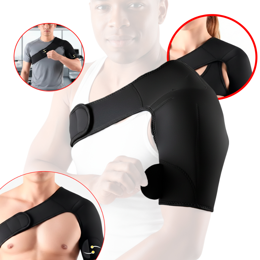 Ombreira Protetor Suporte de Ombro e Clavícula Neoprene Treino Academia Lesões