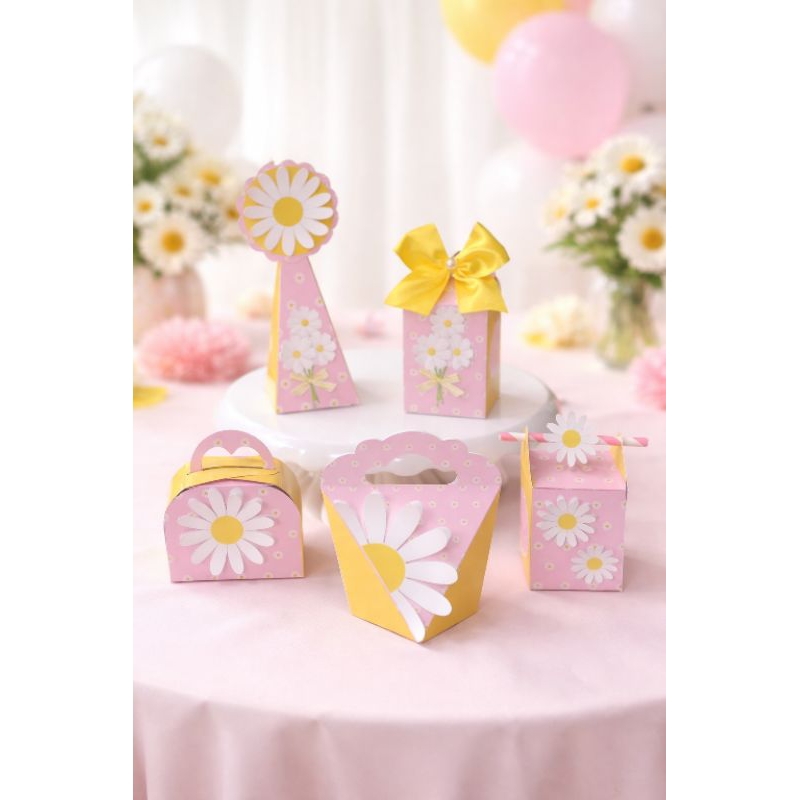 Kit Festa margarida Personalizado Promoção Lembrancinhas Infantil Nome e Idade Aniversário pegue e monte