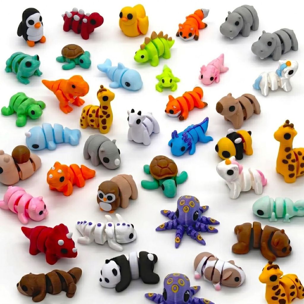 Kits Sortidos - Mini Animais Flexíveis - Kits 6/12/16/24/32 un - Bixinhos Fidget Lembrancinha