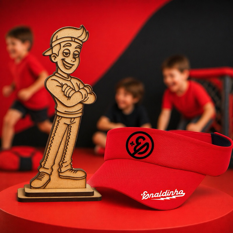 Viseira Enaldinho+Totem - Modelo Exclusivo - Ajustável e Confortável -  Estampado Qualidade - Alta Costura - Infantil