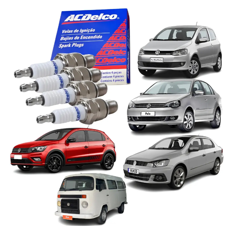 Jogo de Velas Acdelco Vw Gol/Polo/Fox Voyage 1.0 1.6 BKR7ESB 19347297 Jogo