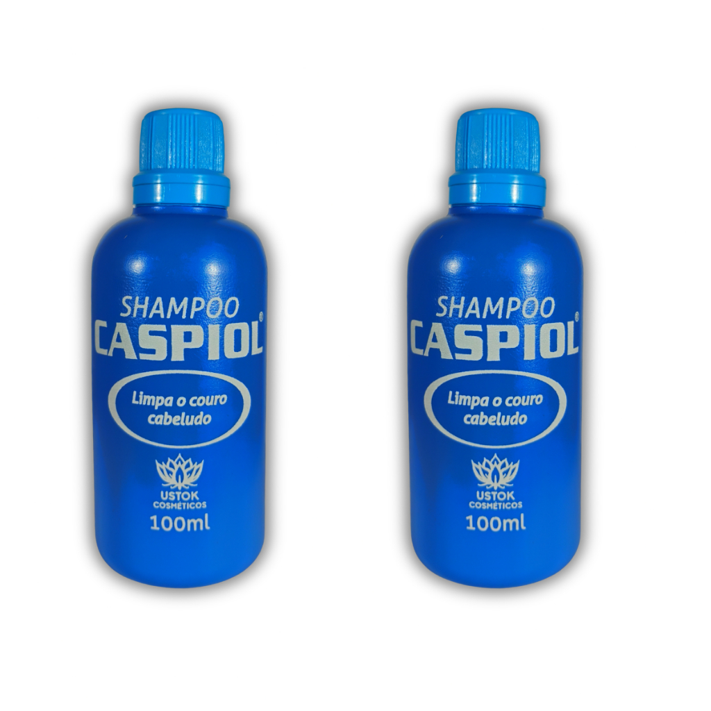 Kit 2 Shampoo Caspiol 100ml - Higiene do Couro Cabeludo Limpeza Profunda - Todos os Tipos de Cabelo