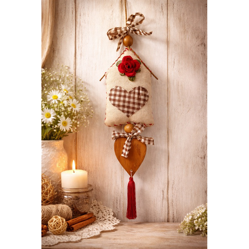 PENDENTE , DECORAÇÃO FARMHOUSE , DECORAÇÃO ARTESANAL,CORAÇÃO EM MADEIRA , DECORAÇÃO .