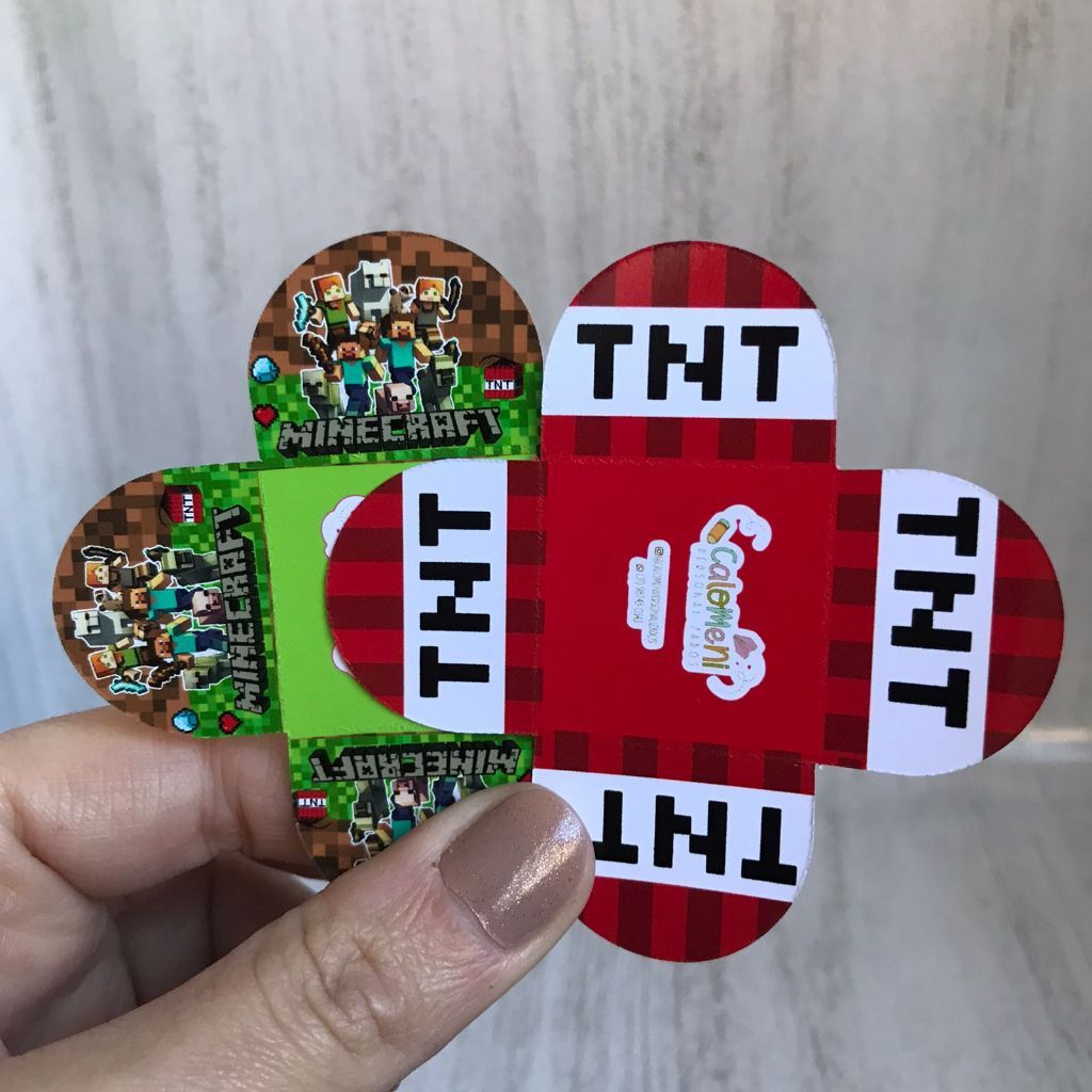 Forminhas de doce Personalizadas /Jogo Minecraft / TNT/Games/ Festa, Aniversário/Lembrancinhas
