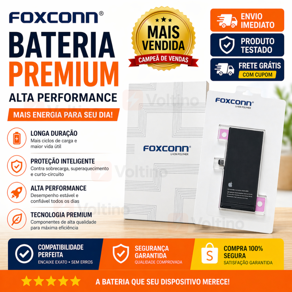 Bateria compatível  com iPhone 14 pro max,14pro,15,15pro,15pro max, 11,XR,11PRO MAX, bateria foxconn importada.