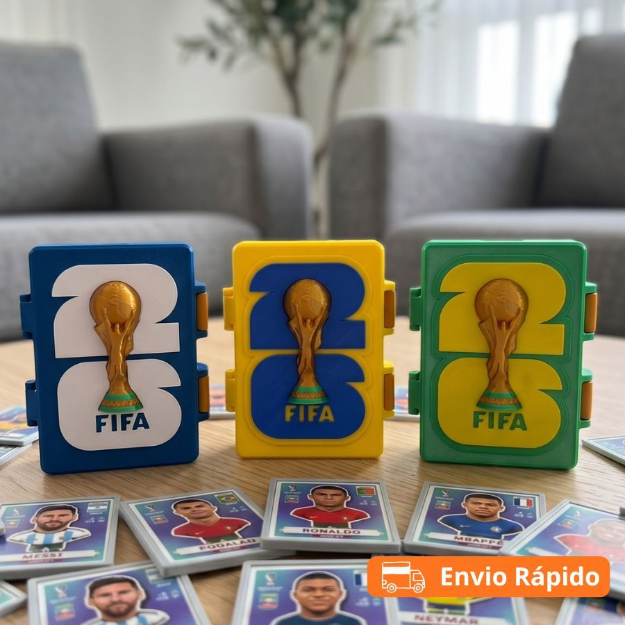 Porta Figurinhas Copa 2026 Caixa Organizadora Premium Resistente Compacta Várias Cores Envio Rápido