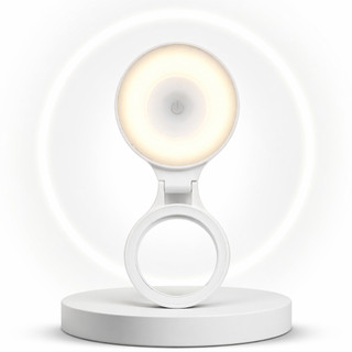 Luz Magnética Mini Ring Light LED Recarregável Portátil para Fotos e Vídeos