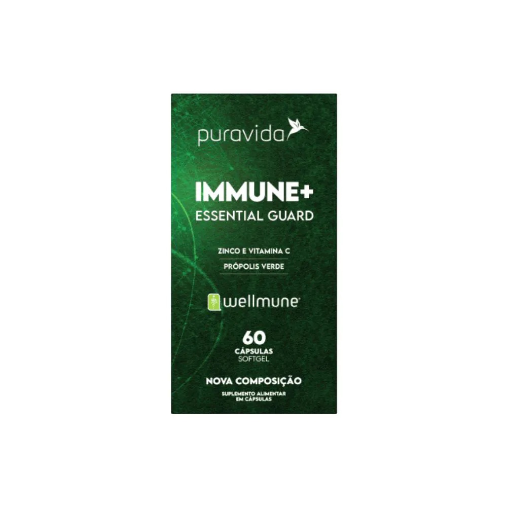 Immune+ Essential Guard Suplemento Imunidade - 60 cápsulas - Puravida