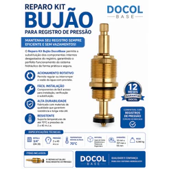 Reparo Kit Bujão Para Registro Pressão Docol Base