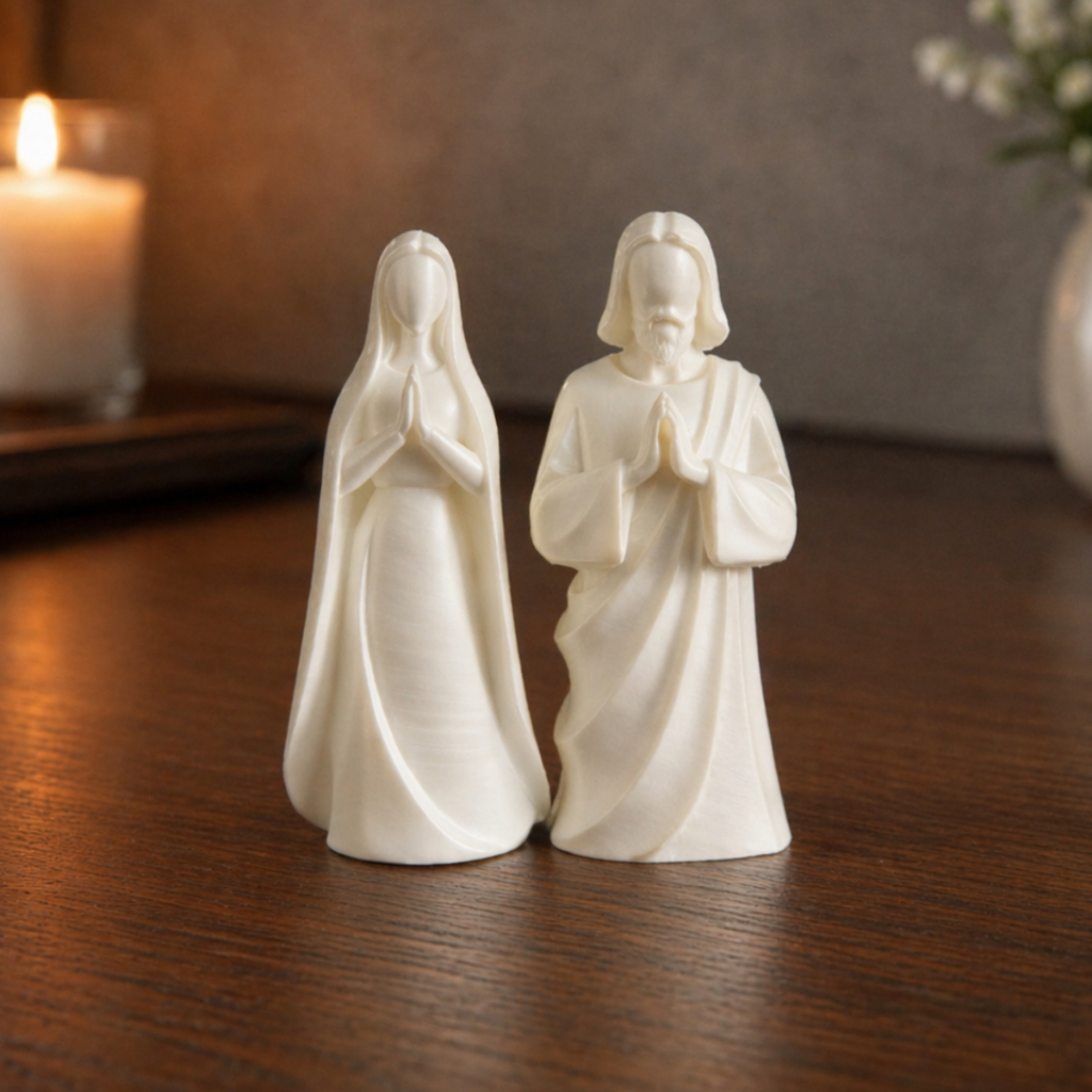 Kit Imagens Religiosas Jesus e Nossa Senhora Decoração Cristã Para Casa Cantinho de Oração