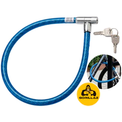 Cadeado Cabo 80cm Para Bicicleta Trava Antifurto Flexível Trançado Emborrachado