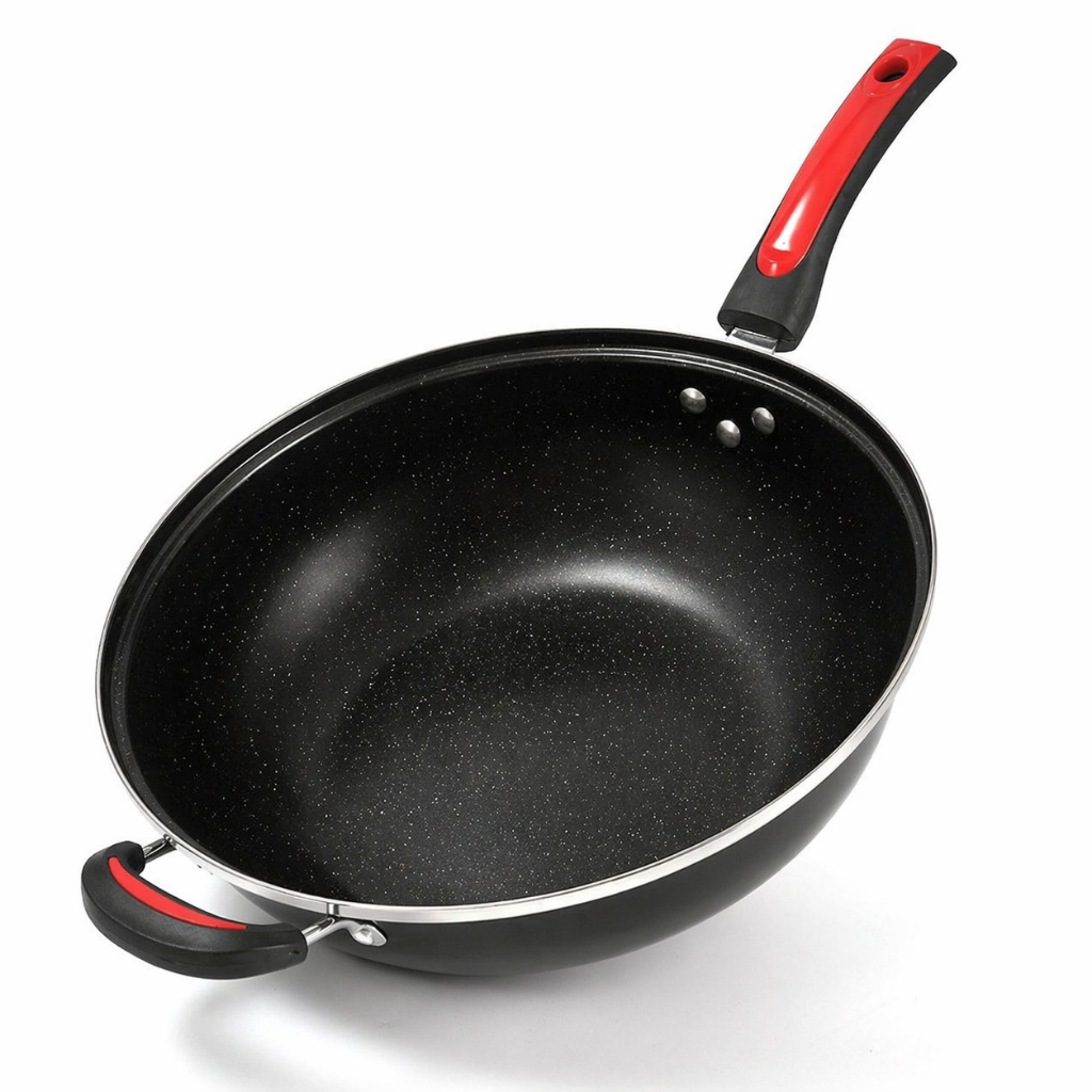 Imagem Frigideira Grande Profissional Wok 34cm Antiaderente Wok Carne Peixe Yakissoba Frutos do Mar