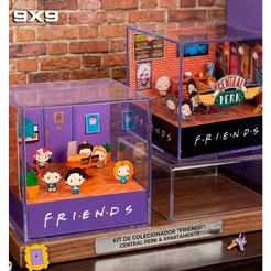 KIT Friends 2x cubo diorama 3D decorativo Decoração Nerd Geek Quarto Presente Criativo Colecionável 9x9