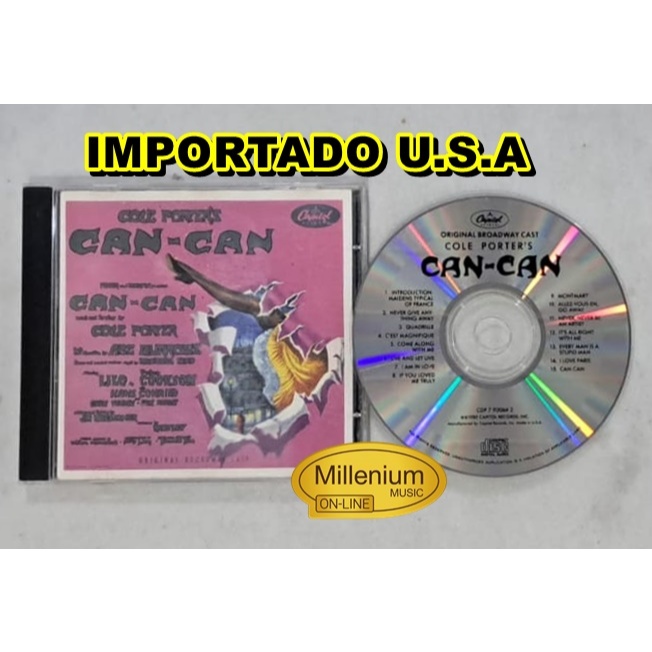 CD Cole Porter  Cole Porter's Can-Can 1989 Importado Original Gravadora Colecionador Ótimo Estado