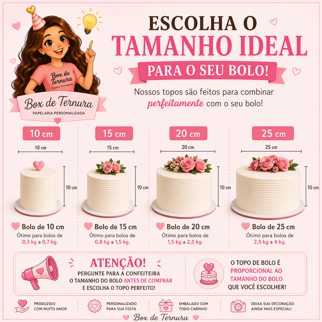 Topo de Bolo Ursinhos Chá Revelação Bege e Marrom – Personalizado