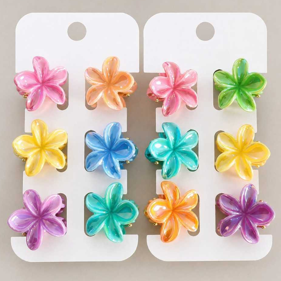 MINI PIRANHA FLOR  DE JASMIM PEQUENA INFANTIL  FESTA DAS CORES | ACESSÓRIOS FEMININOS