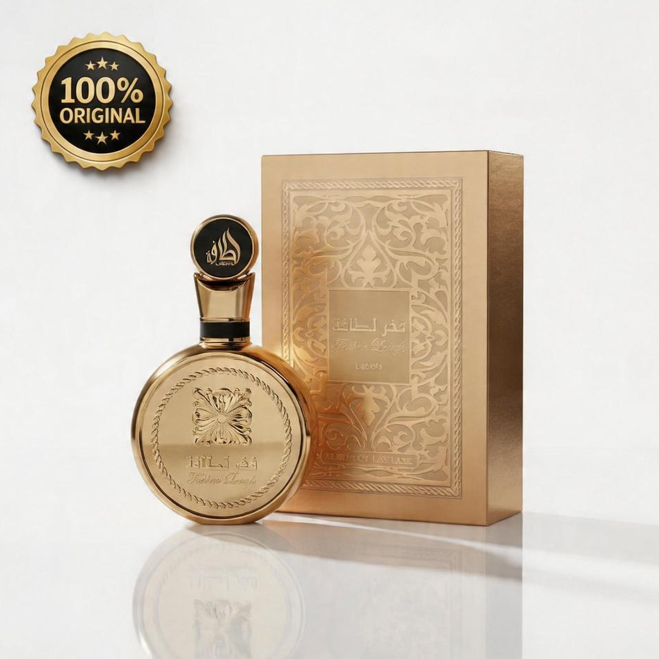 Lattafa Fakhar Gold Extrait EDP 100ml Perfume Árabe Feminino Original Charme e Elegância