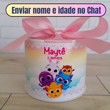 Kit Tubolata Personalizada (5X6) BOLOFOFO MENINA Aniversário - Batizado - Lembrancinha - Chá de Bebê