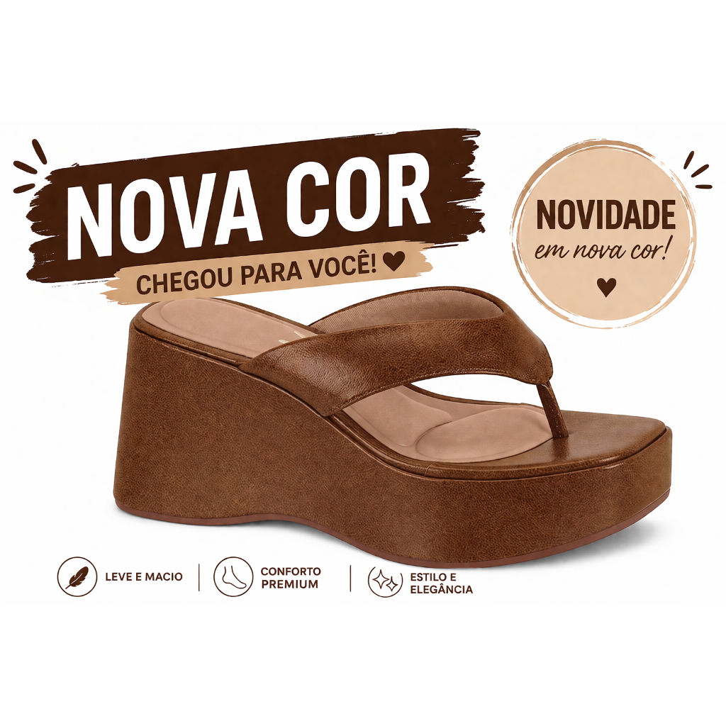 Tamanco Vizzano Feminino Plataforma Anabela Confortável Original