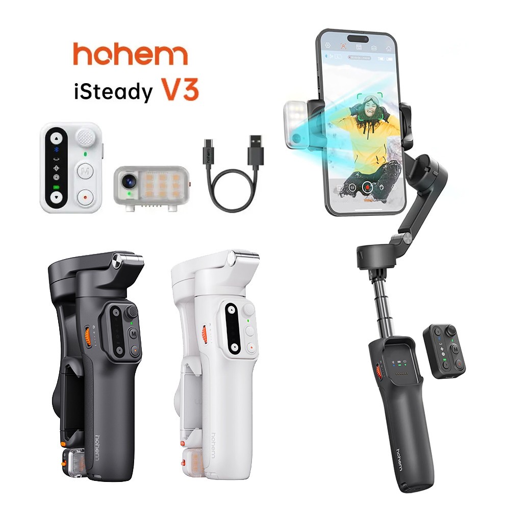 Hohem iSteady V3 Gimbal para Celular 3 Eixos Estabilizador Profissional com Rastreamento Facial e Controle Remoto